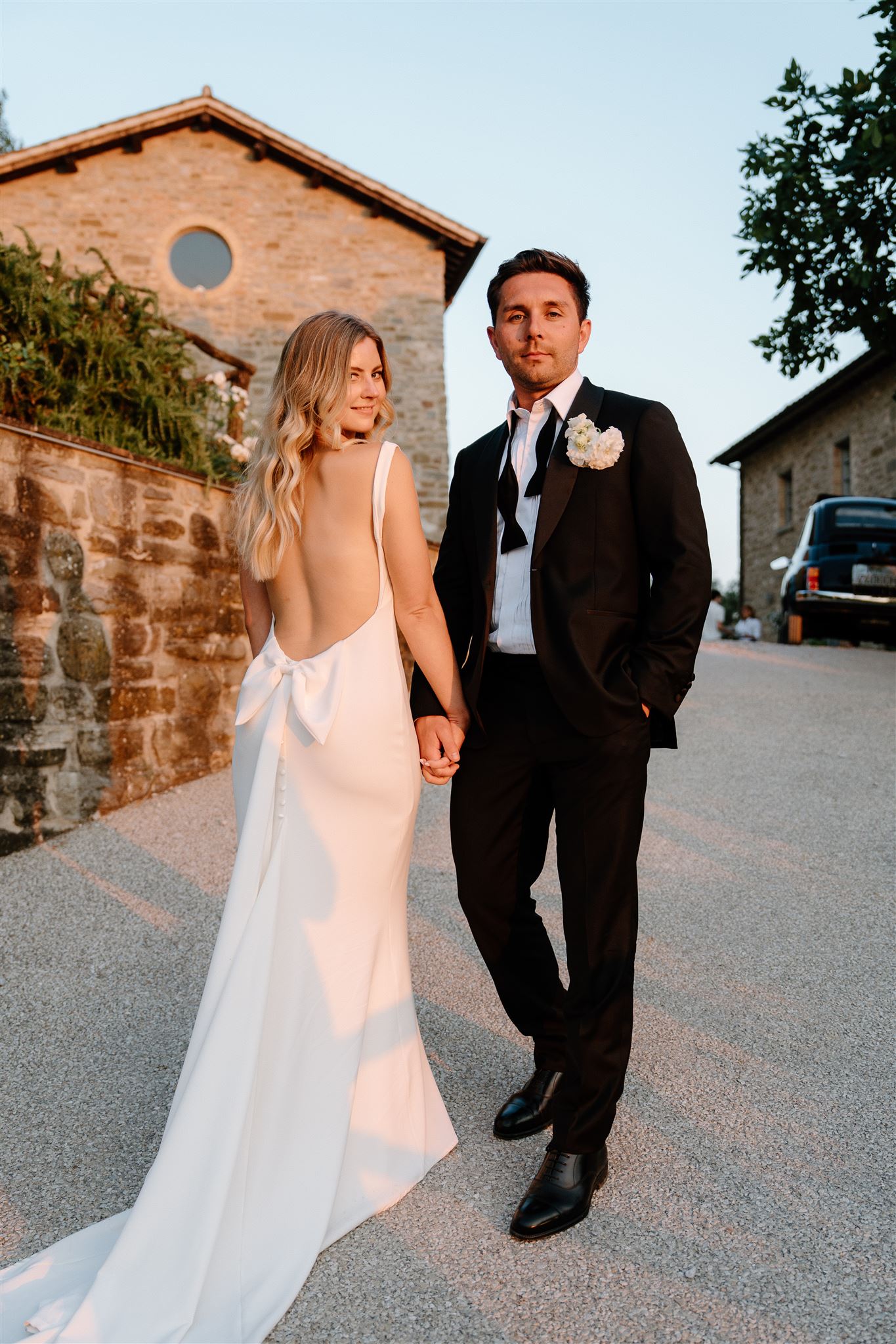 bride and groom wedding day in perugia, italy